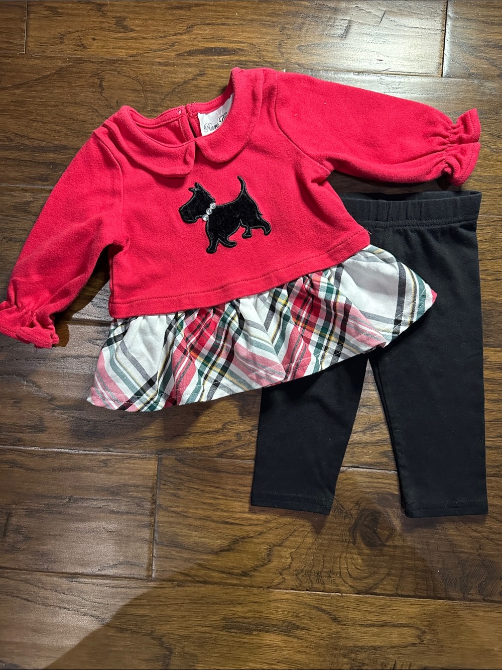 Rare Editions Red Plaid Scottie Dog 2-Piece Set